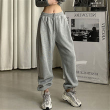 Load image into Gallery viewer, Women pants Black Jogging Sweatpants Women for pants Baggy Sports Pants Gray Jogger High Waist Sweat Casual Trousers For Female