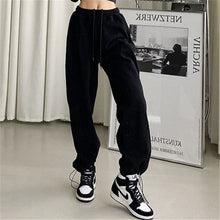 Load image into Gallery viewer, Women pants Black Jogging Sweatpants Women for pants Baggy Sports Pants Gray Jogger High Waist Sweat Casual Trousers For Female