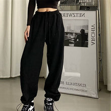 Load image into Gallery viewer, Women pants Black Jogging Sweatpants Women for pants Baggy Sports Pants Gray Jogger High Waist Sweat Casual Trousers For Female