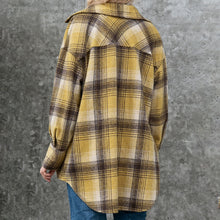 Load image into Gallery viewer, Women's Autumn Jackets Vintage Plaid Shirt with Pockets Button Down Turn-down Collar Loose Casual Jackets Female Outwear Coat