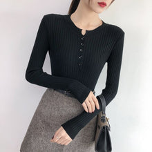 Load image into Gallery viewer, Women's Bottoming Sweaters Autumn Winter Basic Knitting Warm Slim Sweater Solid Minimalist Stretch Large Size Tight-Fitting Tops