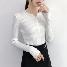 Load image into Gallery viewer, Women's Bottoming Sweaters Autumn Winter Basic Knitting Warm Slim Sweater Solid Minimalist Stretch Large Size Tight-Fitting Tops