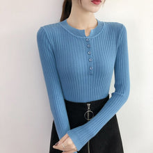Load image into Gallery viewer, Women's Bottoming Sweaters Autumn Winter Basic Knitting Warm Slim Sweater Solid Minimalist Stretch Large Size Tight-Fitting Tops