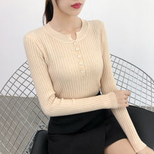 Load image into Gallery viewer, Women's Bottoming Sweaters Autumn Winter Basic Knitting Warm Slim Sweater Solid Minimalist Stretch Large Size Tight-Fitting Tops