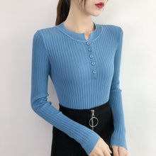 Load image into Gallery viewer, Women's Bottoming Sweaters Autumn Winter Basic Knitting Warm Slim Sweater Solid Minimalist Stretch Large Size Tight-Fitting Tops