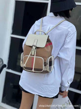 Load image into Gallery viewer, Women's Genuine Leather Bag Natural Backpack  High Trendy Woman Black Bags Ladies Backpack BagSchool Women's Leather Backpacks