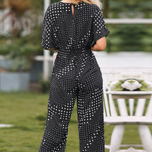 Load image into Gallery viewer, Women's Jumpsuits Summer Fashion Polka Dot Wide Legs Rompers Half Sleeve High Waist Overalls Casual Holiday Jumpsuits Mujer