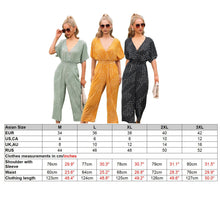 Load image into Gallery viewer, Women's Jumpsuits Summer Fashion Polka Dot Wide Legs Rompers Half Sleeve High Waist Overalls Casual Holiday Jumpsuits Mujer