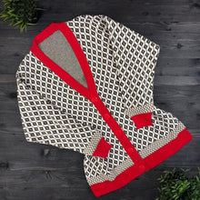 Load image into Gallery viewer, Women's Knitting Sweater Cardigan Color Loose Casual Knitted Sweaters Matching Diamond Lattice Single-Breastedcardigans Women