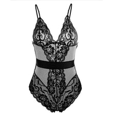 Load image into Gallery viewer, Women's Lace Jumpsuit Blackless Perspective Erotic Lingerie Bodysuits Sexy Porn Underwear