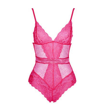 Load image into Gallery viewer, Women's Lace Jumpsuit Blackless Perspective Erotic Lingerie Bodysuits Sexy Porn Underwear