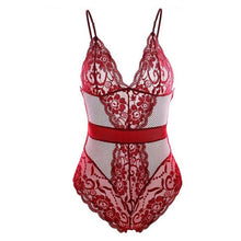 Load image into Gallery viewer, Women's Lace Jumpsuit Blackless Perspective Erotic Lingerie Bodysuits Sexy Porn Underwear