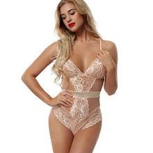 Load image into Gallery viewer, Women's Lace Jumpsuit Blackless Perspective Erotic Lingerie Bodysuits Sexy Porn Underwear