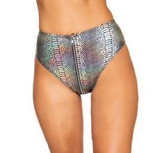 Load image into Gallery viewer, Women's Pole Dance Shorts Snakeskin Printing Zipper Mini Shorts High Waisted Booty Shorts Bikini Bottoms Festival Rave Clothes