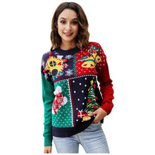 Load image into Gallery viewer, Women's Ugly Christmas Little Snowflake Knitted Sweaters Dress And Christmas Tree Loose Knitwear Autumn Winter Soft Warm Jumper