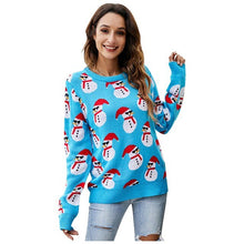 Load image into Gallery viewer, Women's Ugly Christmas Little Snowflake Knitted Sweaters Dress And Christmas Tree Loose Knitwear Autumn Winter Soft Warm Jumper
