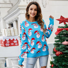 Load image into Gallery viewer, Women's Ugly Christmas Little Snowflake Knitted Sweaters Dress And Christmas Tree Loose Knitwear Autumn Winter Soft Warm Jumper