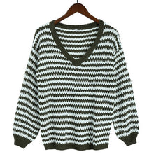Load image into Gallery viewer, Women's V-neck loose Top Sweaters Spring Autumn Basic Knitting Warm Slim Sweater Solid Minimalist Large Size Tight-Fitting Tops