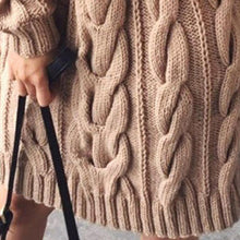 Load image into Gallery viewer, Women's Winter Soild Cotton Knited Sli Fit Pullover Sweaters Female High Collar Long Sleeve Autunm Long Sweaters Plus Size 3XL
