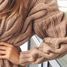 Load image into Gallery viewer, Women's Winter Soild Cotton Knited Sli Fit Pullover Sweaters Female High Collar Long Sleeve Autunm Long Sweaters Plus Size 3XL
