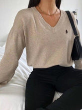 Load image into Gallery viewer, fall sweaters for women 2021 hot sale spring and autumn new fashion sexy v-neck loose top women Harajuku oversized sweater women