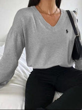 Load image into Gallery viewer, fall sweaters for women 2021 hot sale spring and autumn new fashion sexy v-neck loose top women Harajuku oversized sweater women