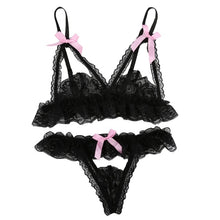 Load image into Gallery viewer, Fantasias Sexy Lace Lingerie Sexy Hot Erotic Costumes Women's Transparent Sex Underwear Nightwear Female Temptation Sex Clothes