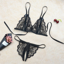 Load image into Gallery viewer, Fantasias Sexy Lace Lingerie Sexy Hot Erotic Costumes Women's Transparent Sex Underwear Nightwear Female Temptation Sex Clothes