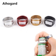 Load image into Gallery viewer, 1pcs 22mm Mini Bottle Opener Stainless Steel Finger Ring Ring-shape Bottle Beer Cap Opening Remover Kitchen Gadgets Bar Tools