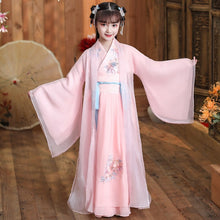 Load image into Gallery viewer, traditional Ancient chinese folk dance costumes girls children classical kids tang dynasty costume chinese hanfu clothing dress
