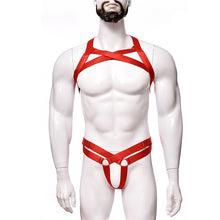 Load image into Gallery viewer, Men&#39;s Sexy Lingerie Big Chest Strap Bar Ball Performance Three-point Suit