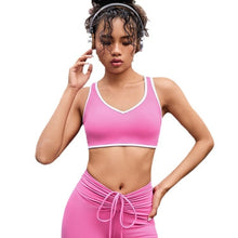 Load image into Gallery viewer, Contrast Color Low Intensity Sports Underwear Women&#39;s Yoga Clothes Pilates Training Top