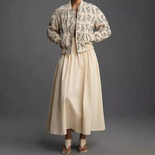 Load image into Gallery viewer, Women&#39;s Loose And Versatile Daisy Print Zipper Jacket