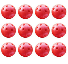 Load image into Gallery viewer, 12pcs multicolor Plastic Golf Training Balls Airflow Hollow Golf Balls for Driving Range Swing Practice new