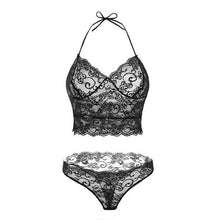Load image into Gallery viewer, New erotic lingerie Sexy perspective pajamas set Sling lace lingerie
