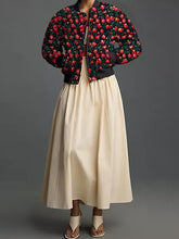 Load image into Gallery viewer, Women&#39;s Loose And Versatile Daisy Print Zipper Jacket