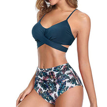 Load image into Gallery viewer, Women Sexy Soild Print Bikini Set Push Up Bathing Swimwear