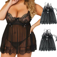Load image into Gallery viewer, Sexy Lingerie Lace Black Mesh Sexy Underwear