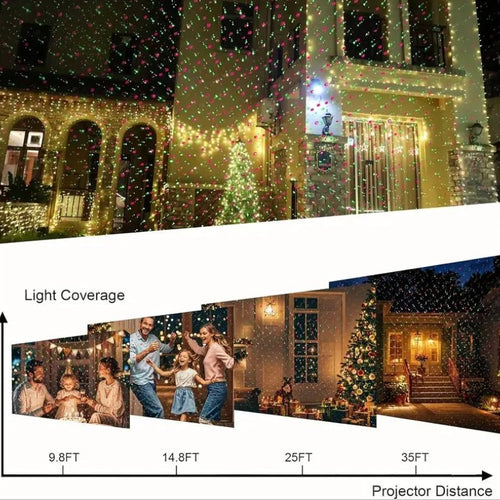 Outdoor Christmas Laser Light Projector with Remote Control  Starry Night Sky Projection for Festive Farmhouse Decor Christmas Projector Lights Outdoor