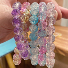 Load image into Gallery viewer, The new broken bead ice transparent two-color bracelet for students to play with hand string wholesale send boudoir honey Children&#39;s Day small gifts around the fingers