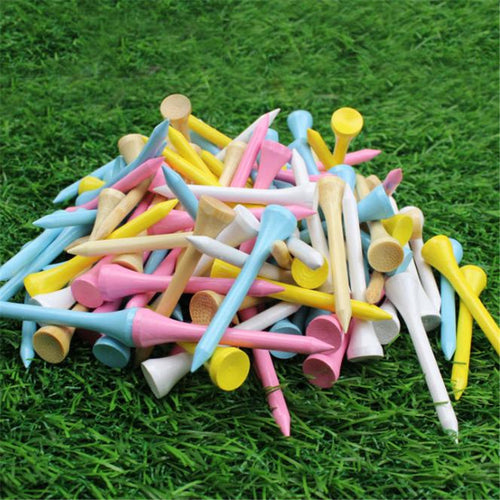 20pcs Golf Tees Durable Bamboo Tees Friendly Biodegradable Material Reduce Friction Side Spin More Stable