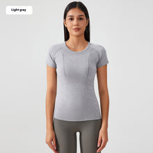 Load image into Gallery viewer, Women&#39;s Short Sleeve Round Neck Sports Running Fitness Top