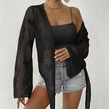 Load image into Gallery viewer, Cardigan Women&#39;s Clothes Lace-up Bow Bell Sleeve