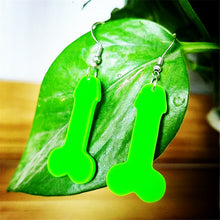 Load image into Gallery viewer, 2pcs Creative Funny Acrylic dick shaped Men&#39;s  Abstract Non Mainstream Earrings Women&#39;s Personalized Jewelry Interesting Gift