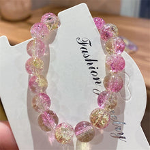 Load image into Gallery viewer, The new broken bead ice transparent two-color bracelet for students to play with hand string wholesale send boudoir honey Children&#39;s Day small gifts around the fingers