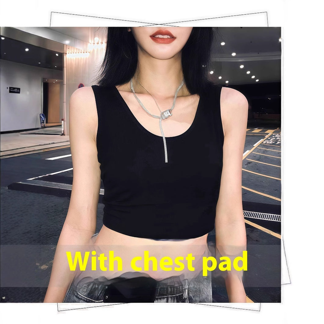 Padded Vest Women's Short Summer Navel Wrapped Chest