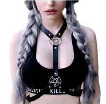 Load image into Gallery viewer, PU Material Chain Adjustable Leather Strap Binding Garment