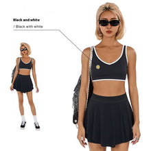 Load image into Gallery viewer, Contrast Color Low Intensity Sports Underwear Women&#39;s Yoga Clothes Pilates Training Top