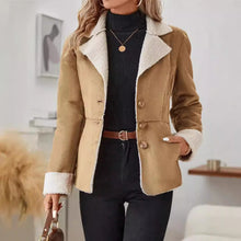 Load image into Gallery viewer, Casual Fashion Cold-proof Warm Fur Integrated Lapel Pocket Jacket