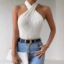 Load image into Gallery viewer, Fashionable Personalized Halter Knitted Short Top For Women